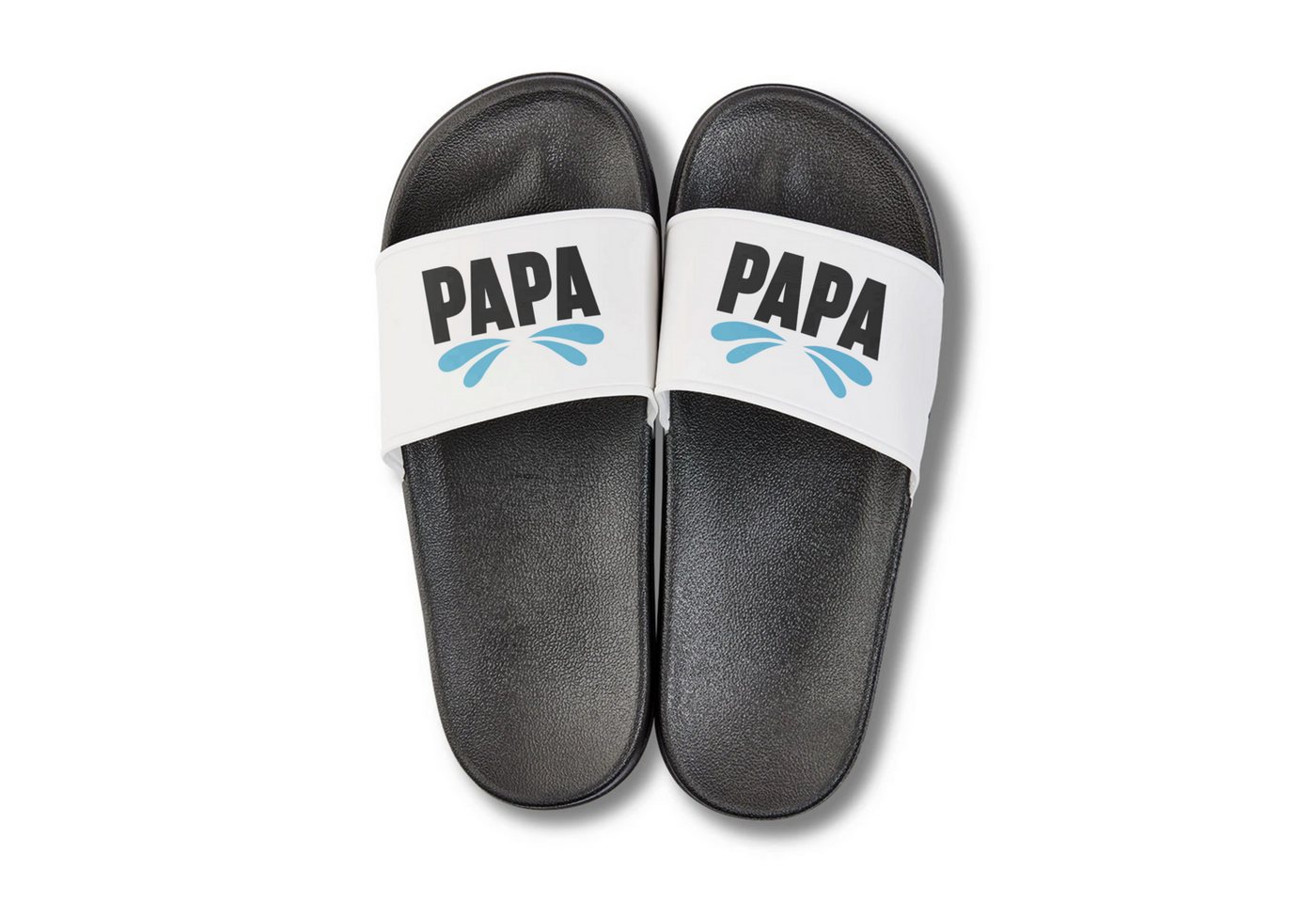 22Feels Badeschlappen PAPA Geschenk Vatertag Badelatschen Spruch Herren Papi Badepantolette IN DEUTSCHLAND BEDRUCKT