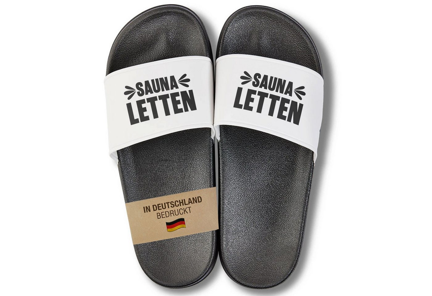 22Feels Geschenk Badelatschen Sauna Letten Spruch Wellness Männer Frauen Badepantolette IN DEUTSCHLAND BEDRUCKT