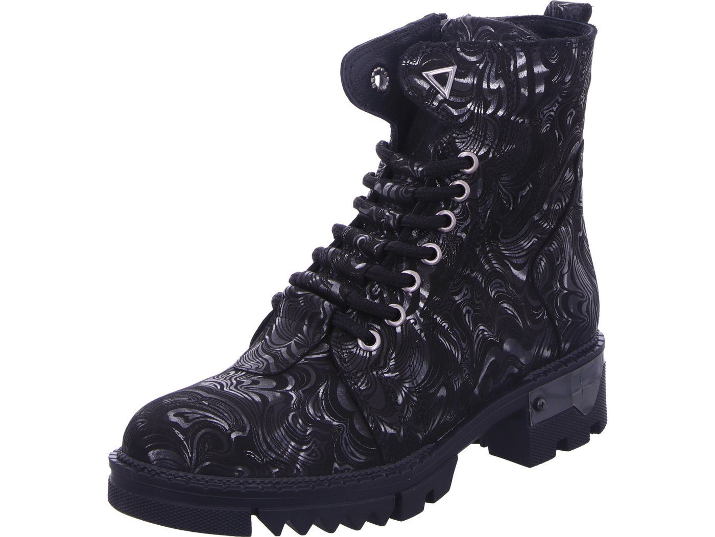 2GO FASHION Schnürboots echtes Leder (schwarz)