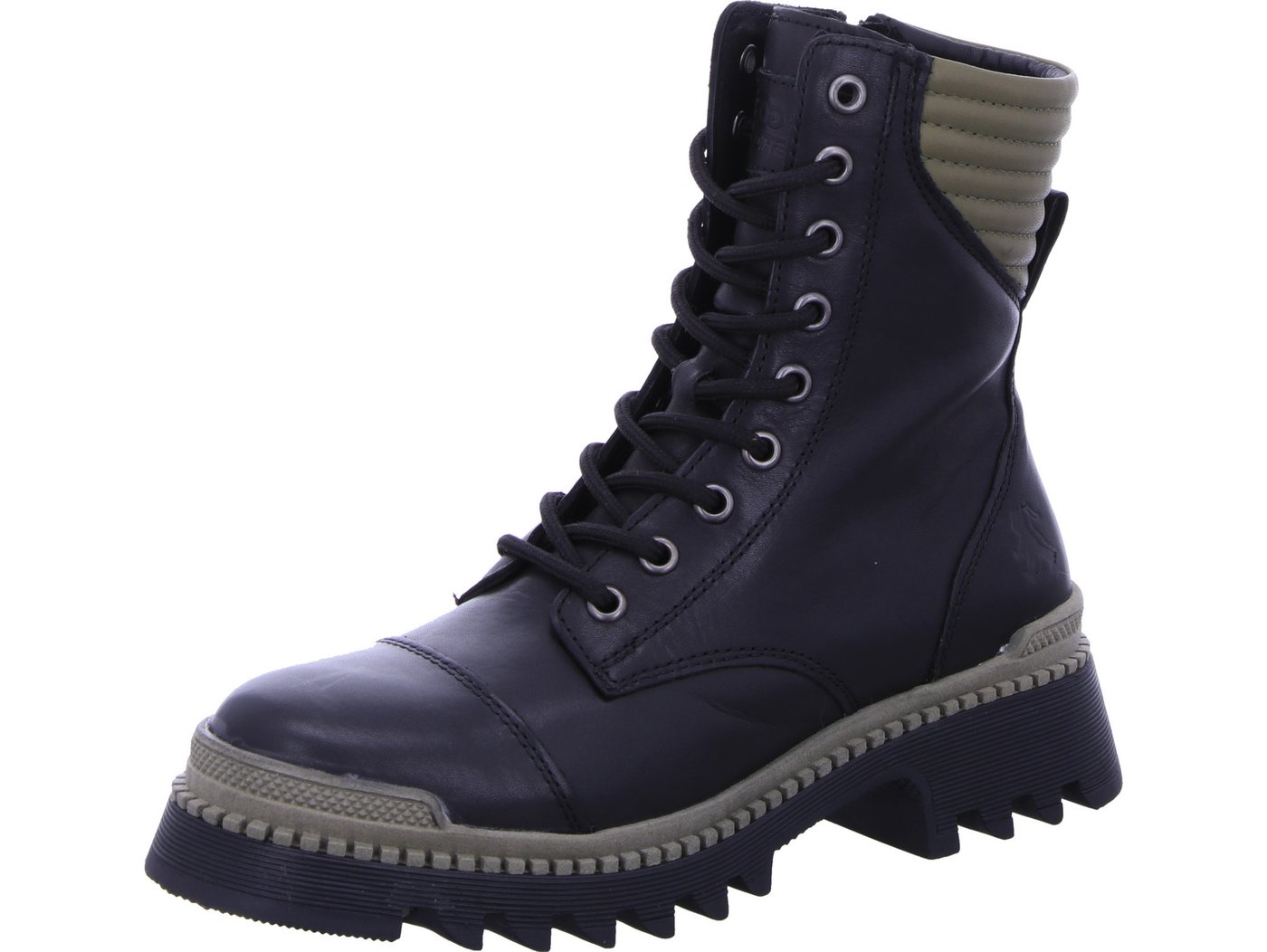 2GO FASHION Schnürboots echtes Leder (schwarz)