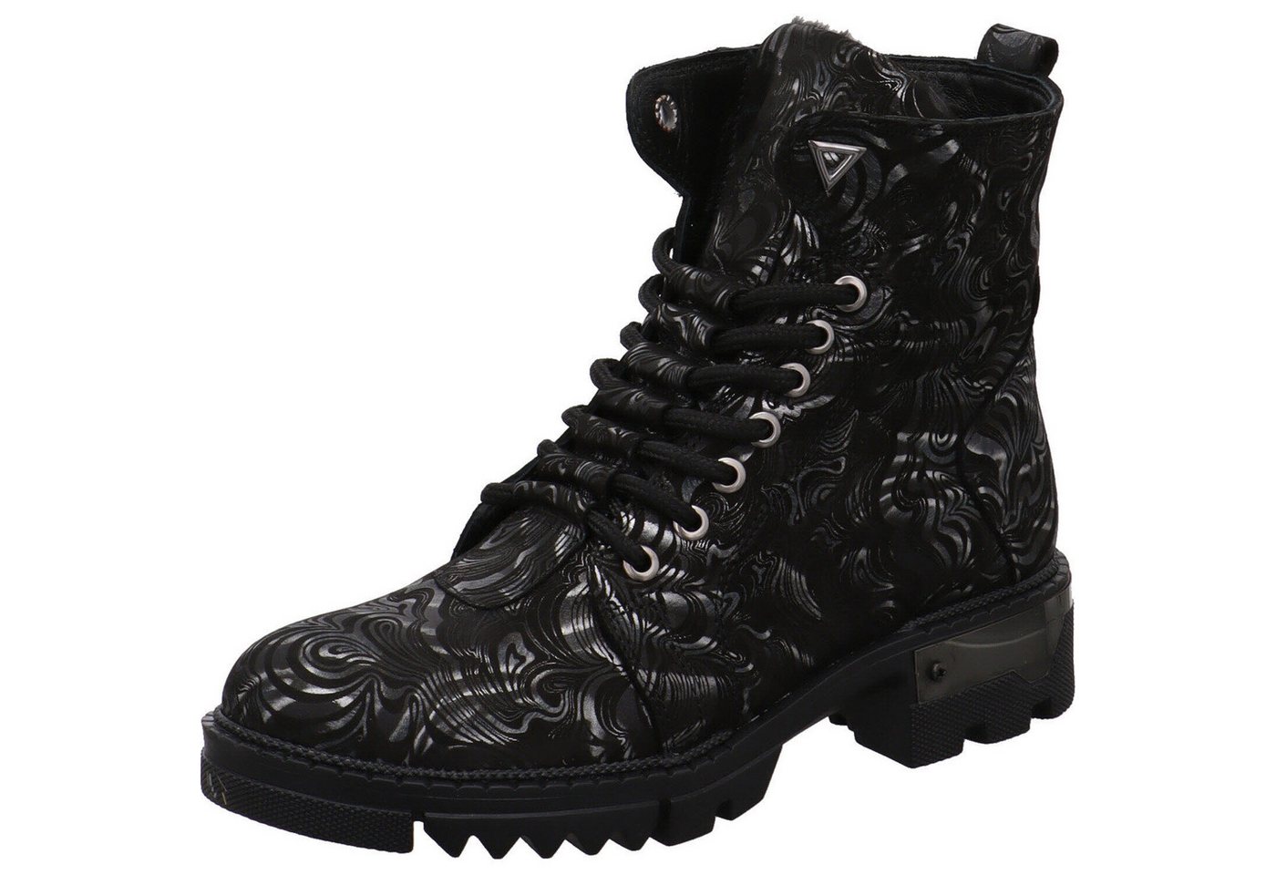 2GO FASHION Schnürboots (schwarz/silber)