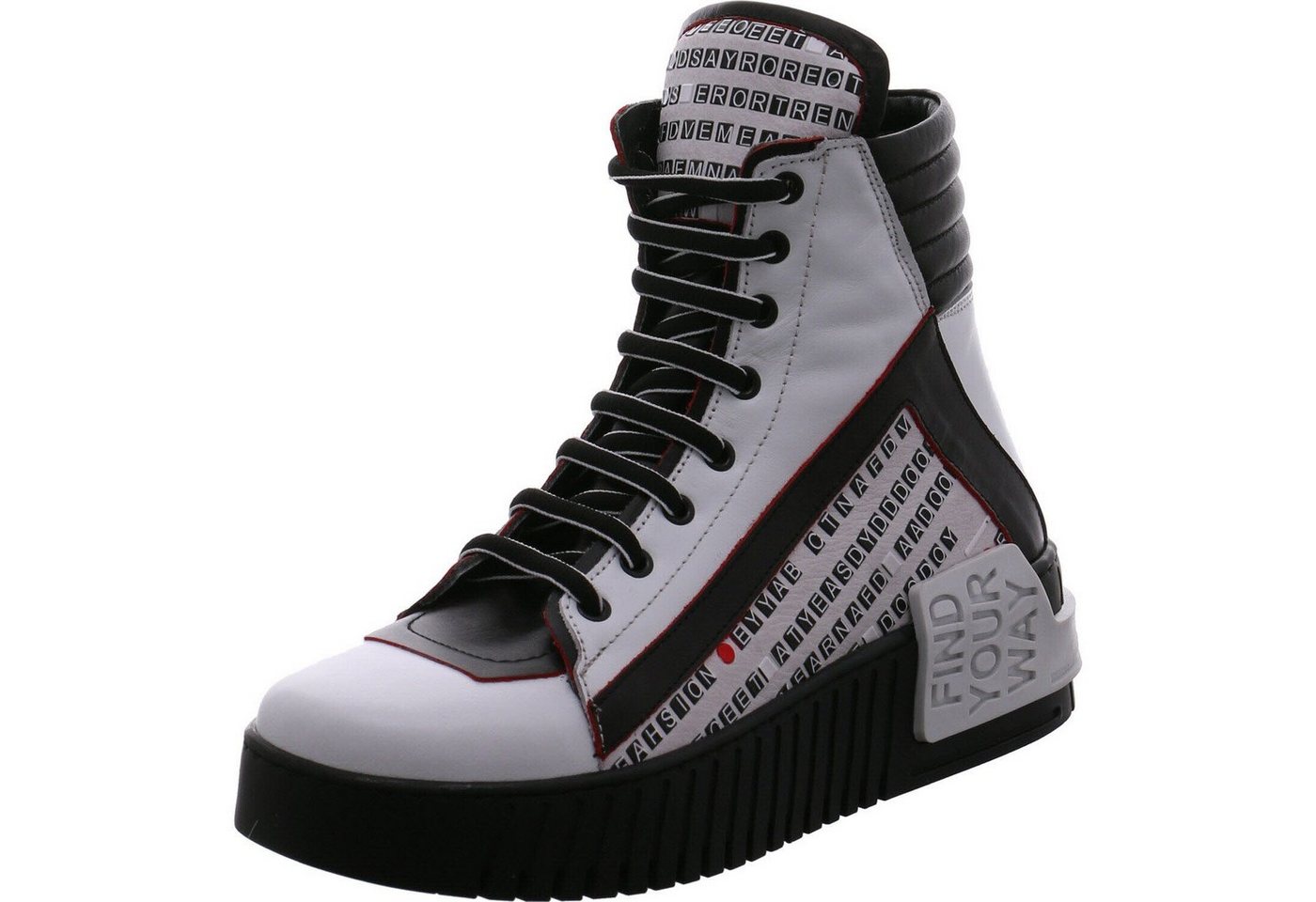 2GO FASHION Schnürboots (schwarz/weiß)