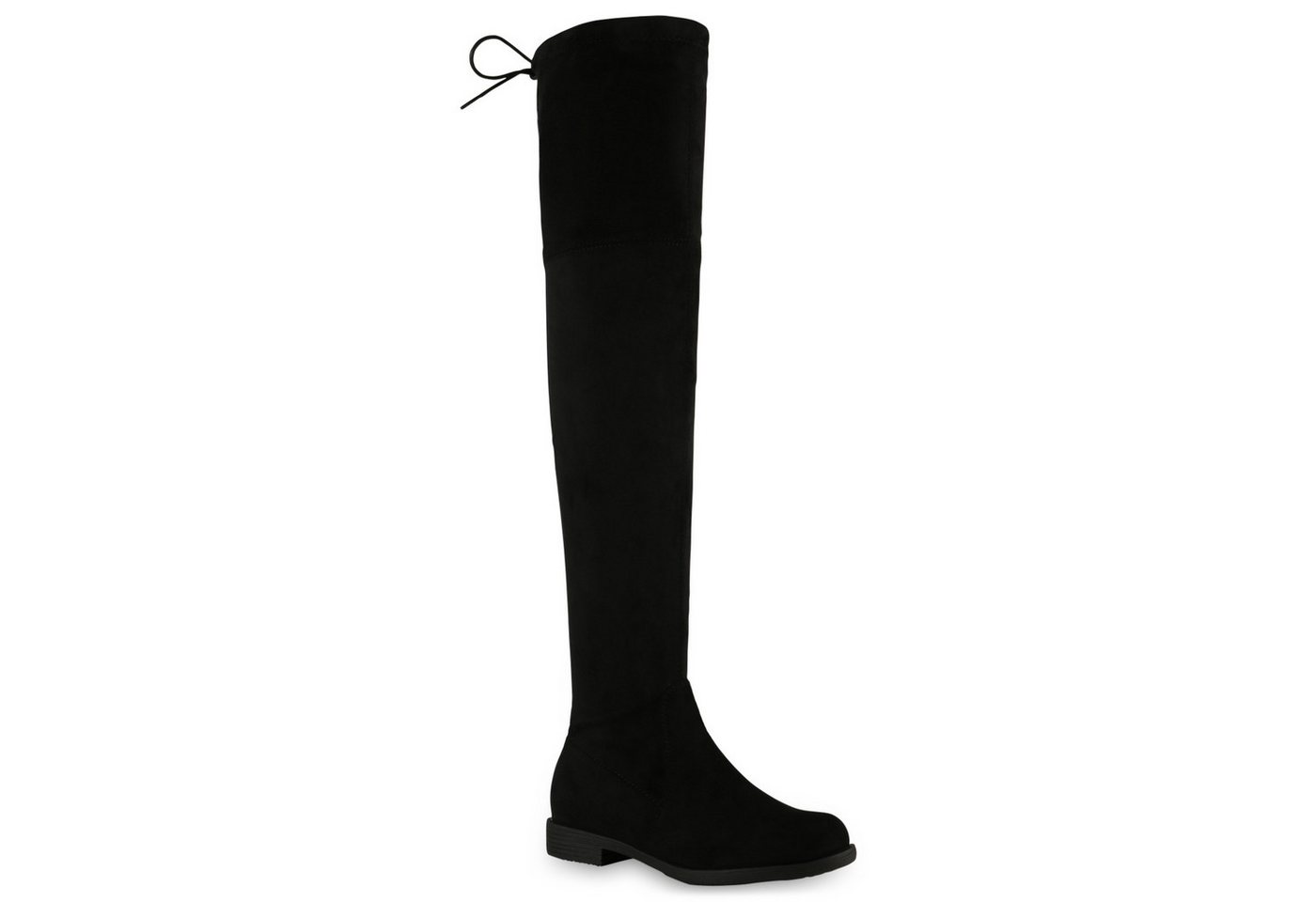 836321 ER A26[ER] Damen Stiefel Overkneestiefel Damen Overknees Stiefel Blockabsatz Profil-Sohle Freizeit