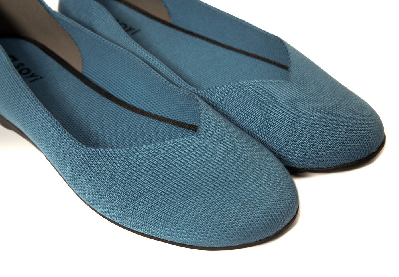 a. soyi Kera Ballerina mit atmungsaktiven Strickgewebe aus TENCEL™ Fasern Ballerina (blau)