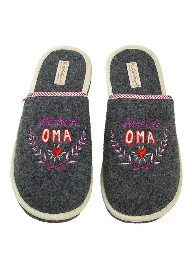 ADELHEID Allerbeste Oma Filzpantoffel Pantoffel