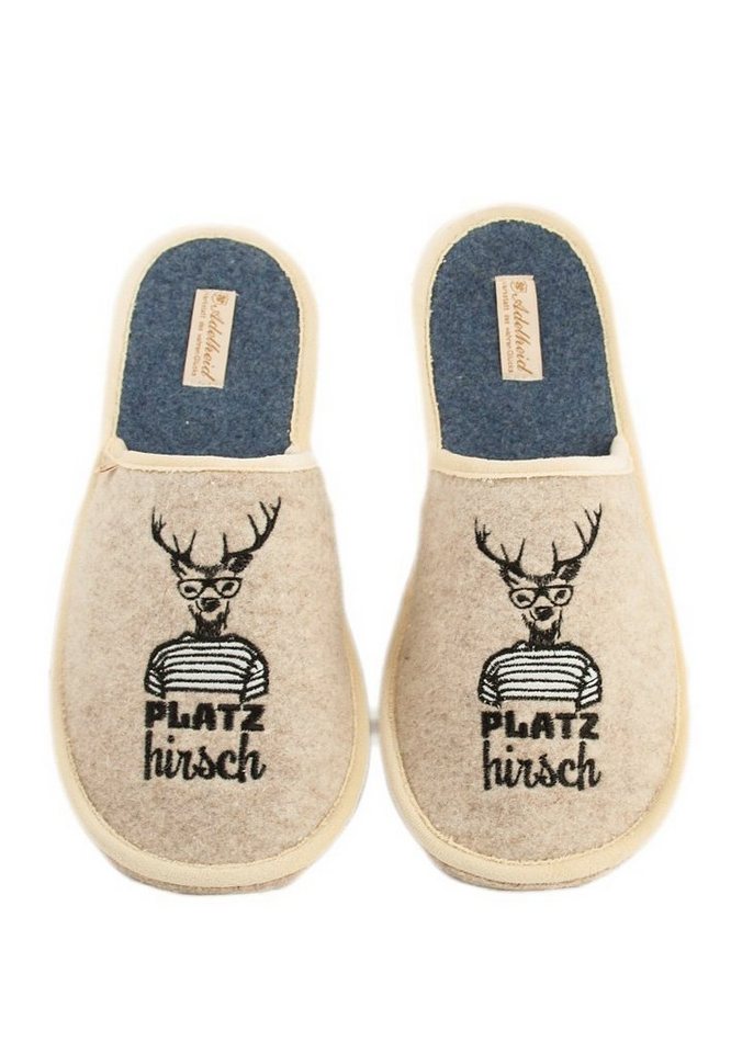 ADELHEID Platzhirsch Filzpantoffel Pantoffel