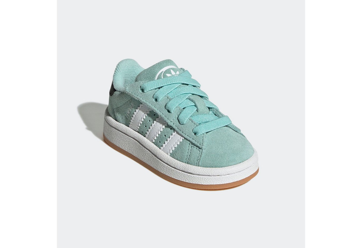 adidas Originals CAMPUS 00S COMFORT CLOSURE ELASTIC LACE Sneaker für Babys und Kleinkinder aus Leder und Wildleder, mit Gummisohle (grün)