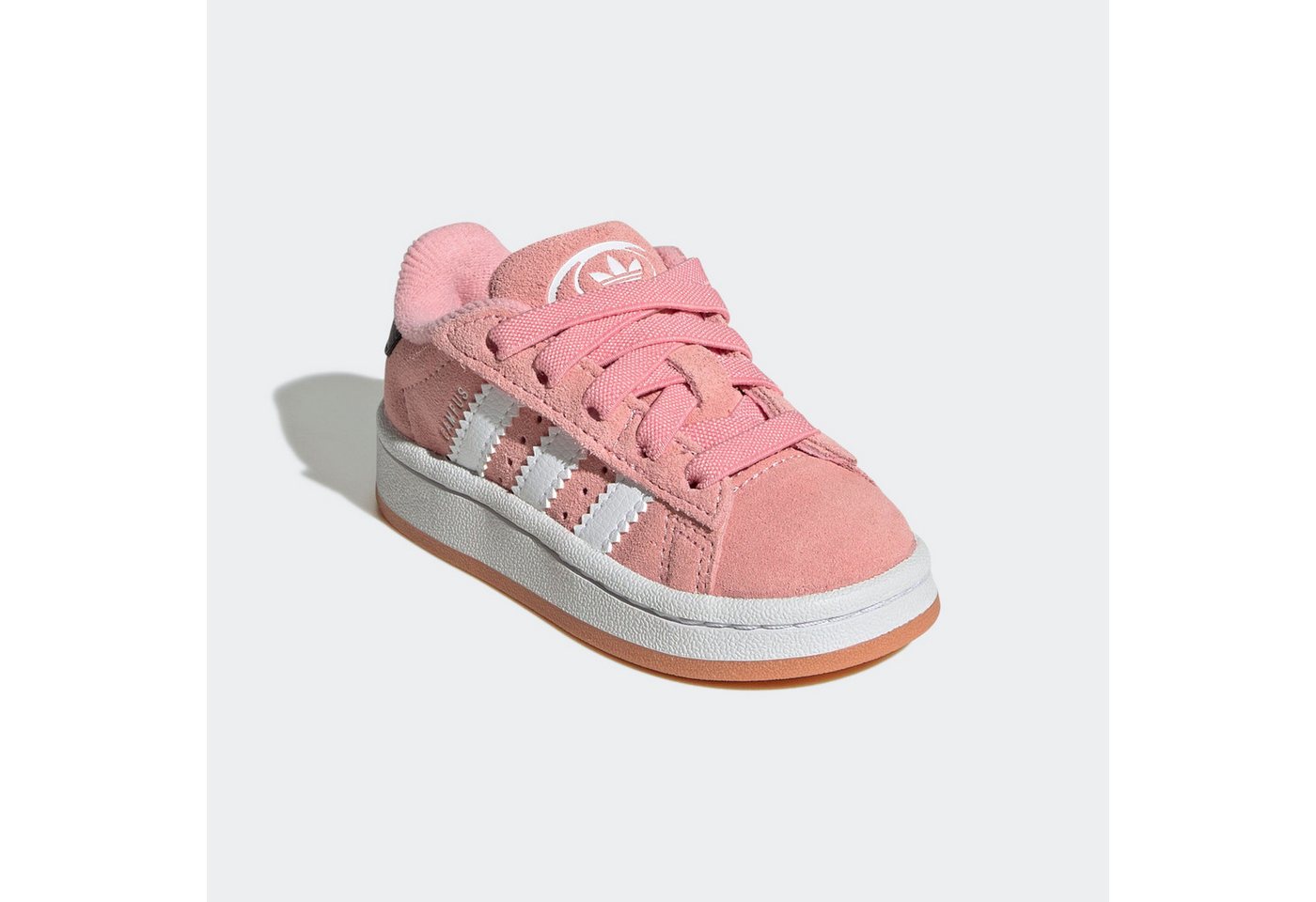 adidas Originals CAMPUS 00S COMFORT CLOSURE ELASTIC LACE Sneaker für Babys und Kleinkinder aus Leder und Wildleder, mit Gummisohle (rosa/weiß)