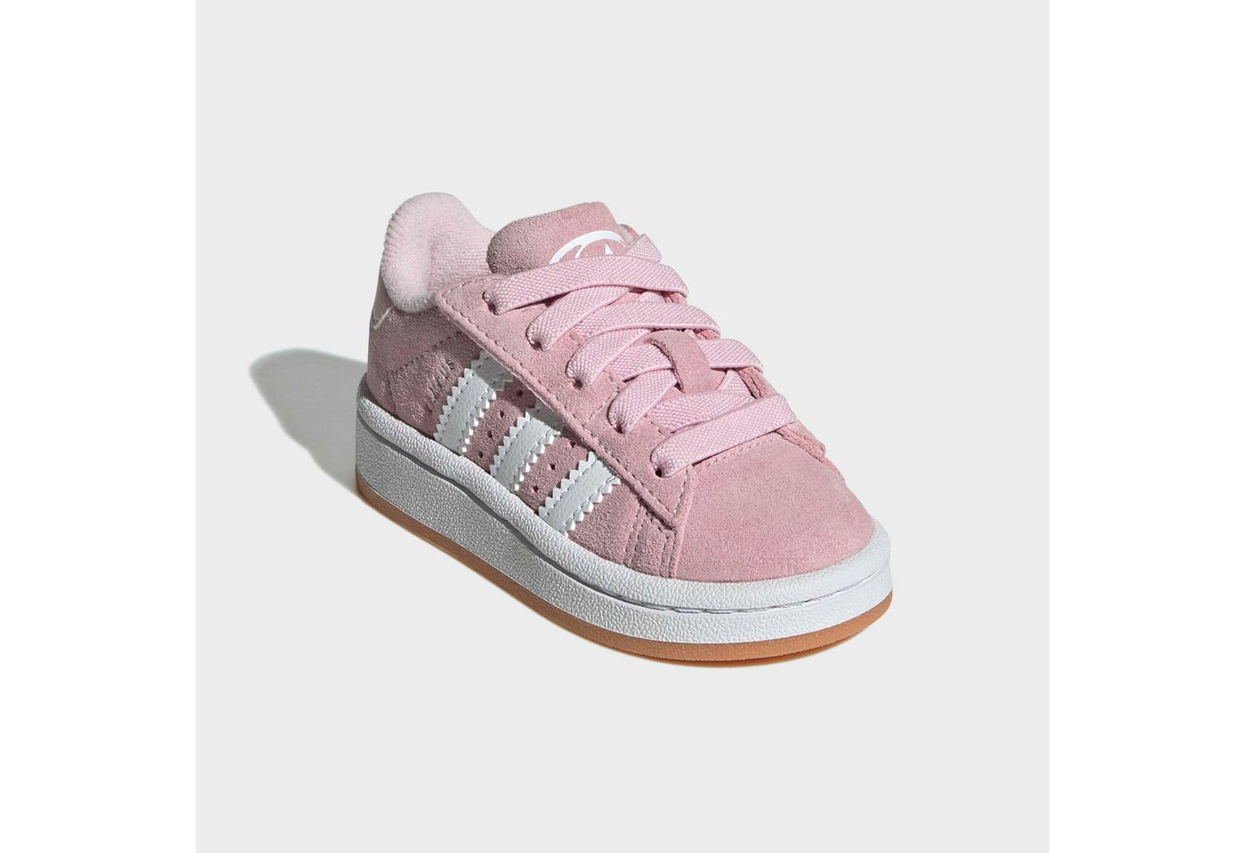 adidas Originals CAMPUS 00S COMFORT CLOSURE ELASTIC LACE Sneaker für Babys und Kleinkinder aus Leder und Wildleder, mit Gummisohle (rosa/weiß)