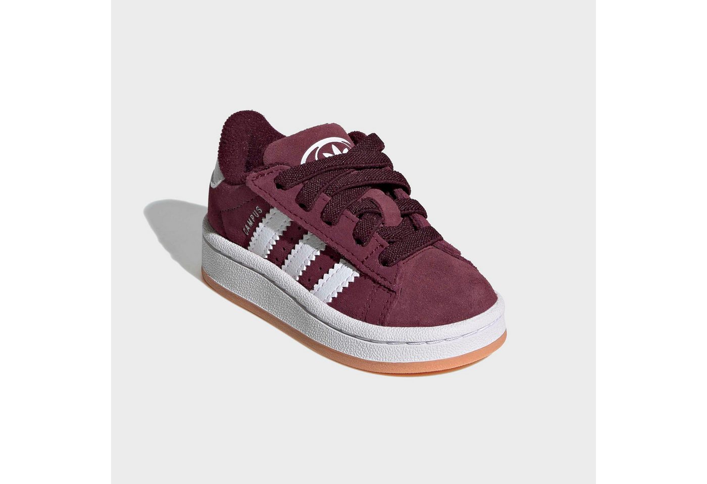 adidas Originals CAMPUS 00S COMFORT CLOSURE ELASTIC LACE Sneaker für Babys und Kleinkinder aus Leder und Wildleder, mit Gummisohle (weiß)