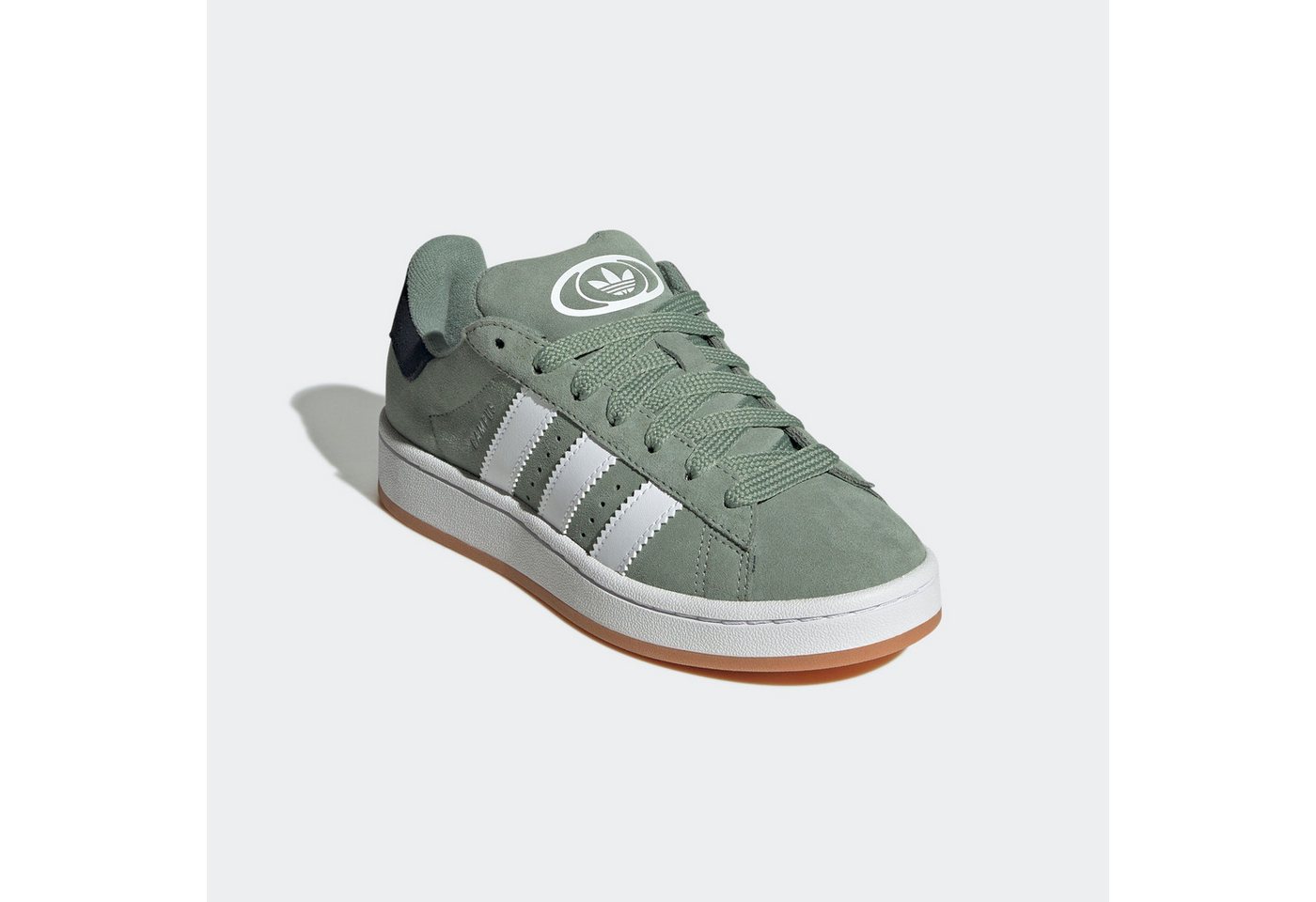 adidas Originals CAMPUS 00S Sneaker für Kinder und Jugendliche, mit Gummilaufsohle, mit Schnürung (grün/weiß)