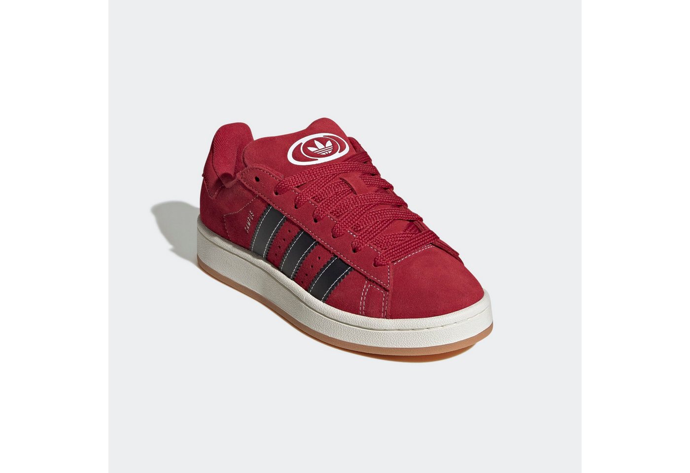 adidas Originals CAMPUS 00S Sneaker für Kinder und Jugendliche, mit Gummilaufsohle, mit Schnürung (rot/schwarz/weiß)