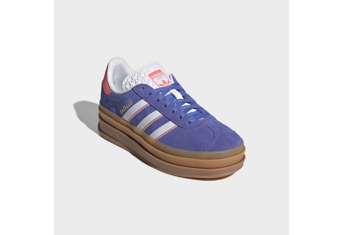 adidas Originals GAZELLE BOLD Plateausneaker für Kinder & Jugendliche (lila/weiß/gold)
