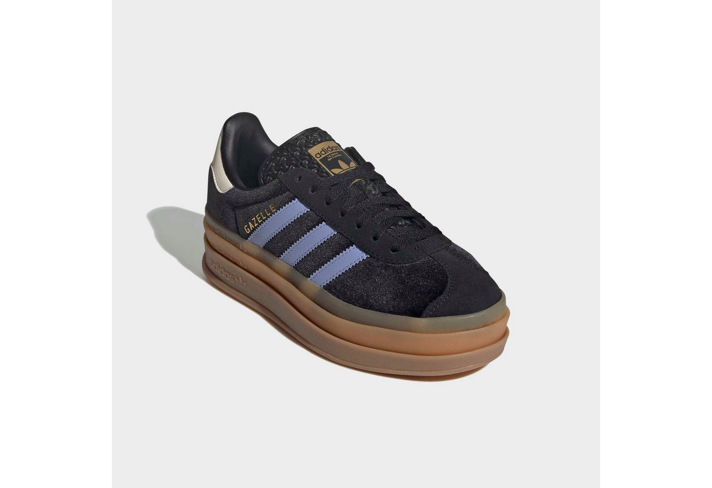 adidas Originals GAZELLE BOLD Sneaker Samt-Sneaker für Kinder (schwarz/blau/weiß)