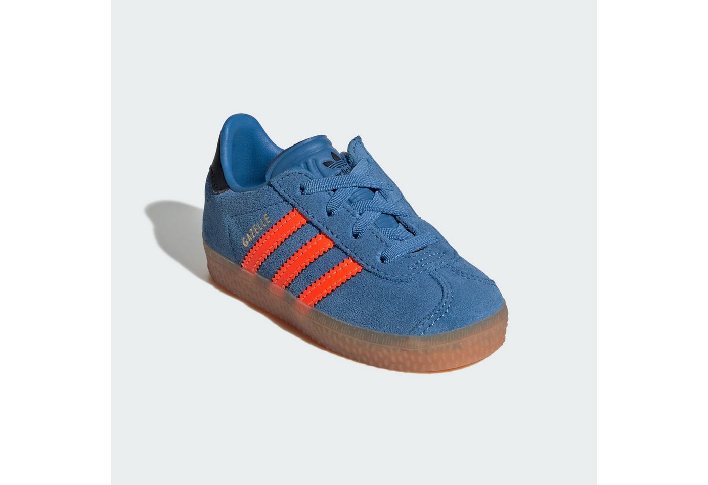 adidas Originals GAZELLE COMFORT CLOSURE ELASTIC LACES KIDS SCHUH Sneaker (2-tlg) (blau/orange/schwarz)