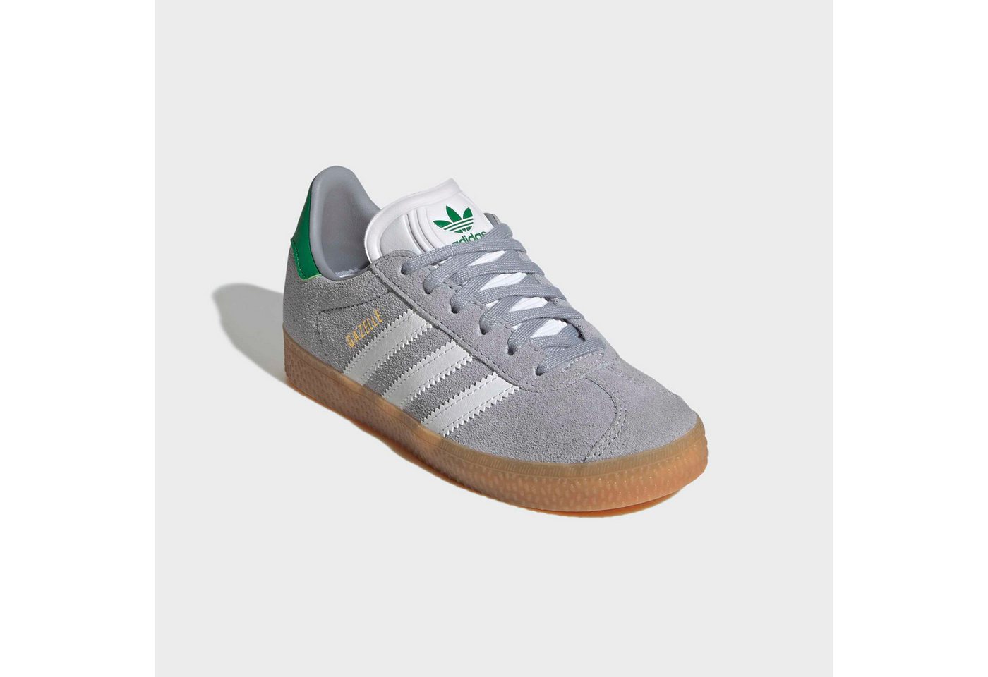 adidas Originals GAZELLE Sneaker für Kinder (silber/weiß/grün)
