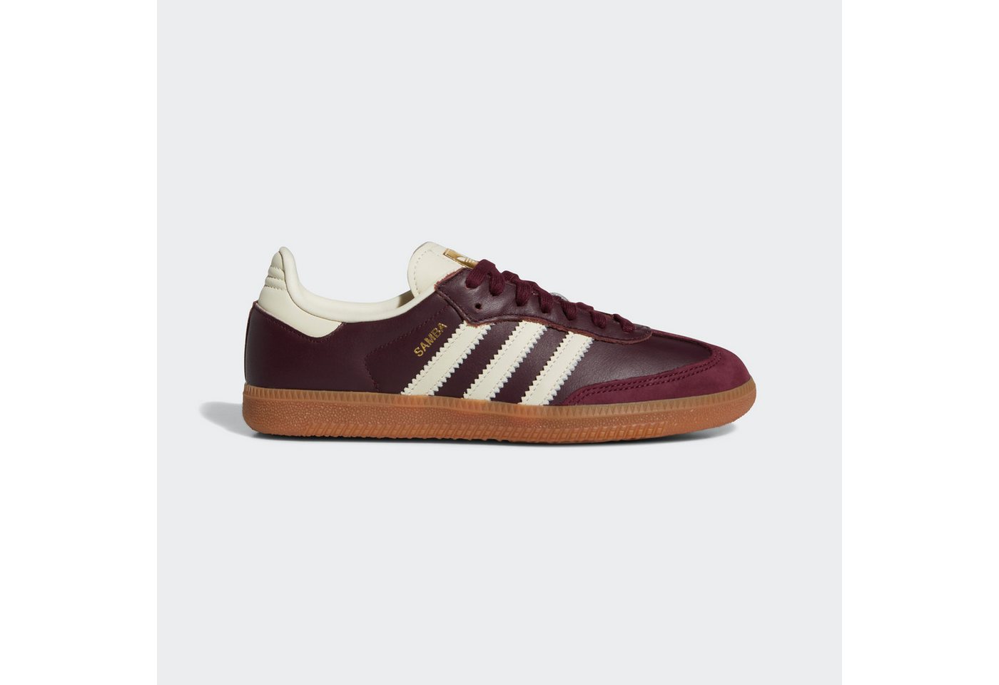 adidas Originals Samba OG Damen - Maroon / Cream White / Gold Metallic Sneaker