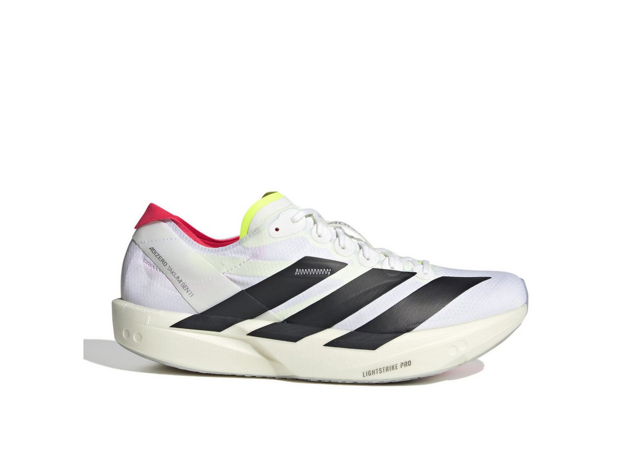 adidas performance adidas Adizero Takumi Sen 11 White Black Lucid Red Laufschuh