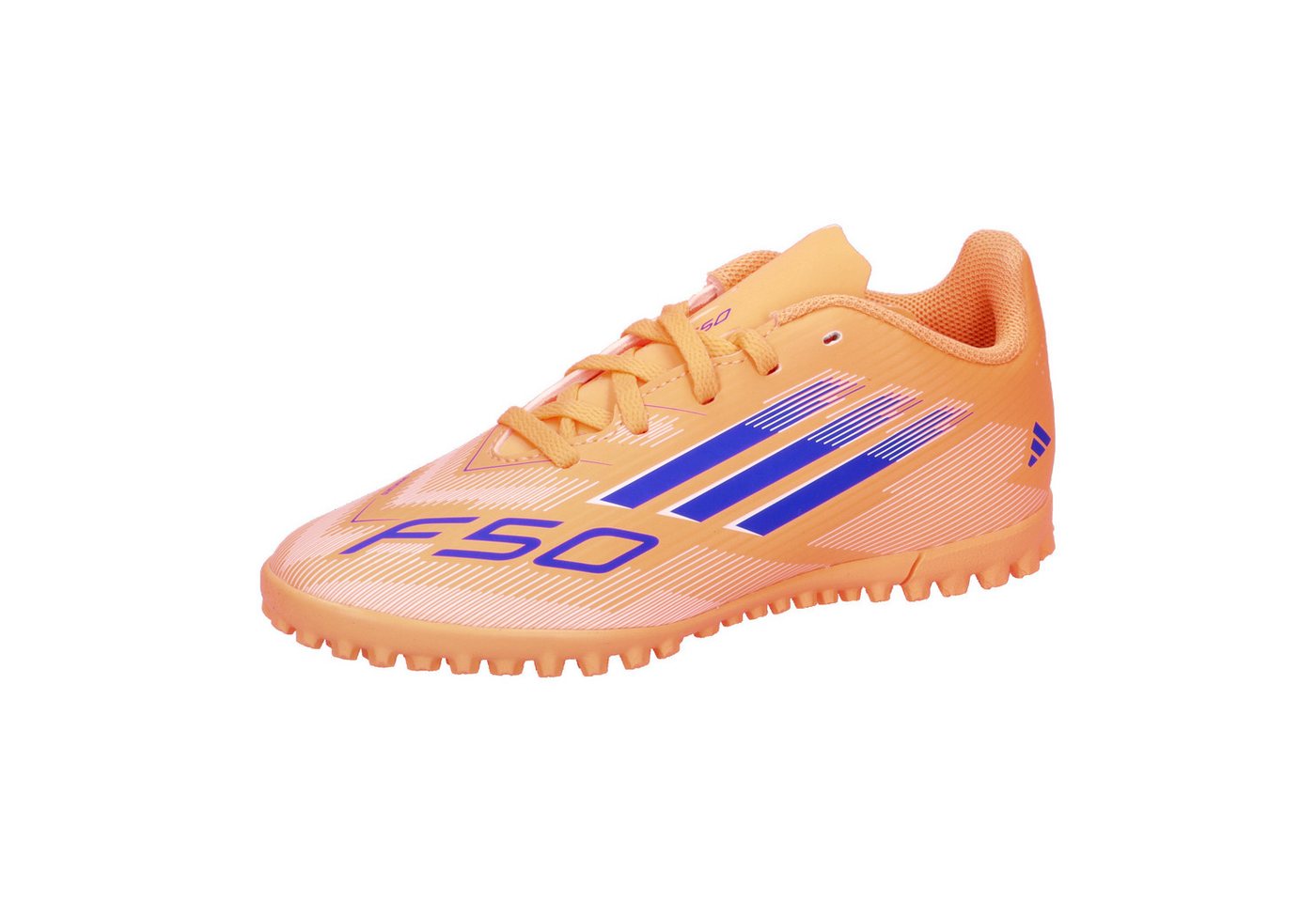 adidas performance adidas Kinder Fussballschuhe F50 CLUB TF J Fußballschuh (orange/blau/weiß)