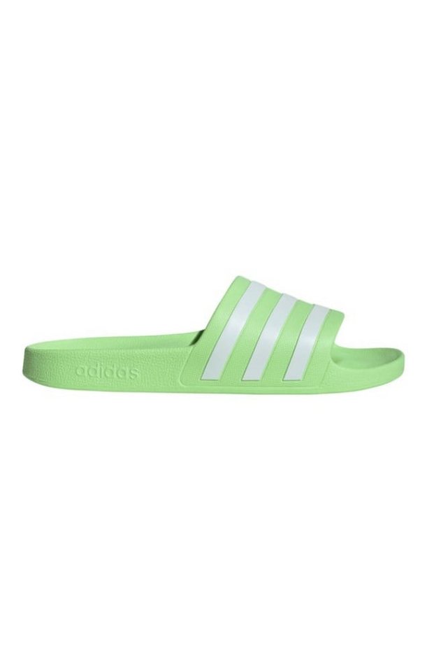 adidas performance Adilette Aqua 3-Streifen limegrün/weiss - 1 Paar Badeschuh
