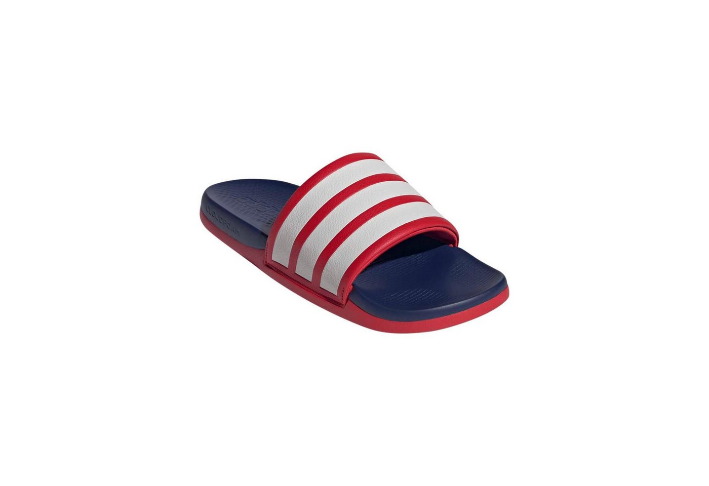 adidas performance Adilette Comfort 2.0 Slides dunkelblau/weiss/rot - 1 Paar Badeschuh