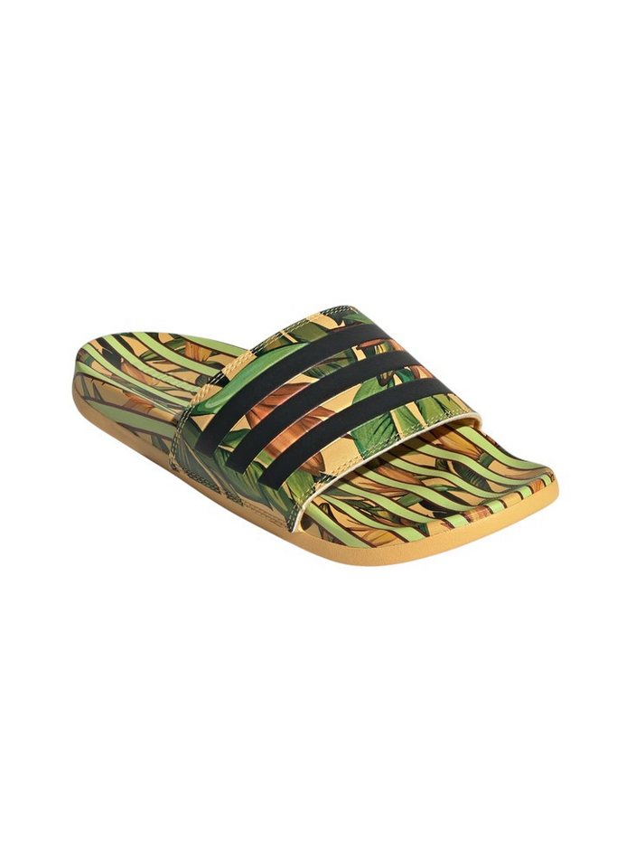 adidas performance Adilette Comfort 3-Streifen grün/bunt Damen - 1 Paar Badeschuh