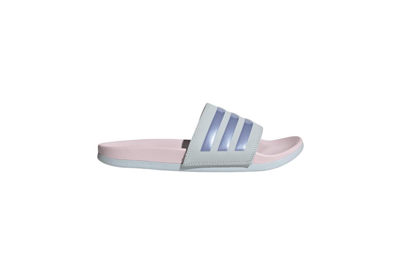 adidas performance Adilette Comfort Slides - 3-Streifen - blau/pink Damen Badeschuh