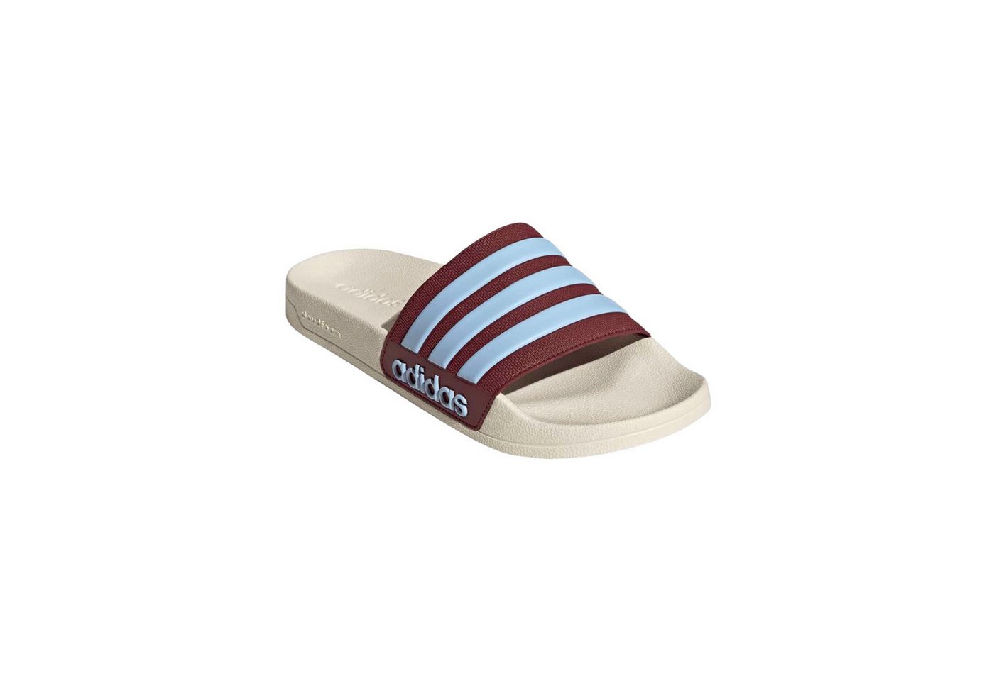 adidas performance Adilette Shower 3-Streifen creamweiss/weinrot Herren Badeschuh