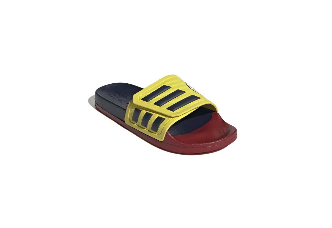 adidas performance Adilette TND (Klettverschluss, Cloudfoam Zwischensohle) gelb/navyblau Badeschuh