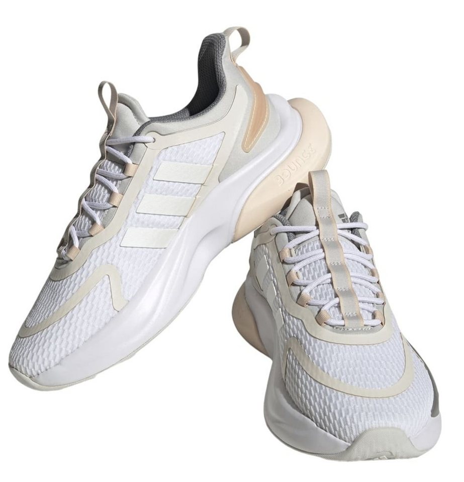 adidas performance Alphabounce+ Sustainable Bounce weiss/beige/grau Damen Sneaker