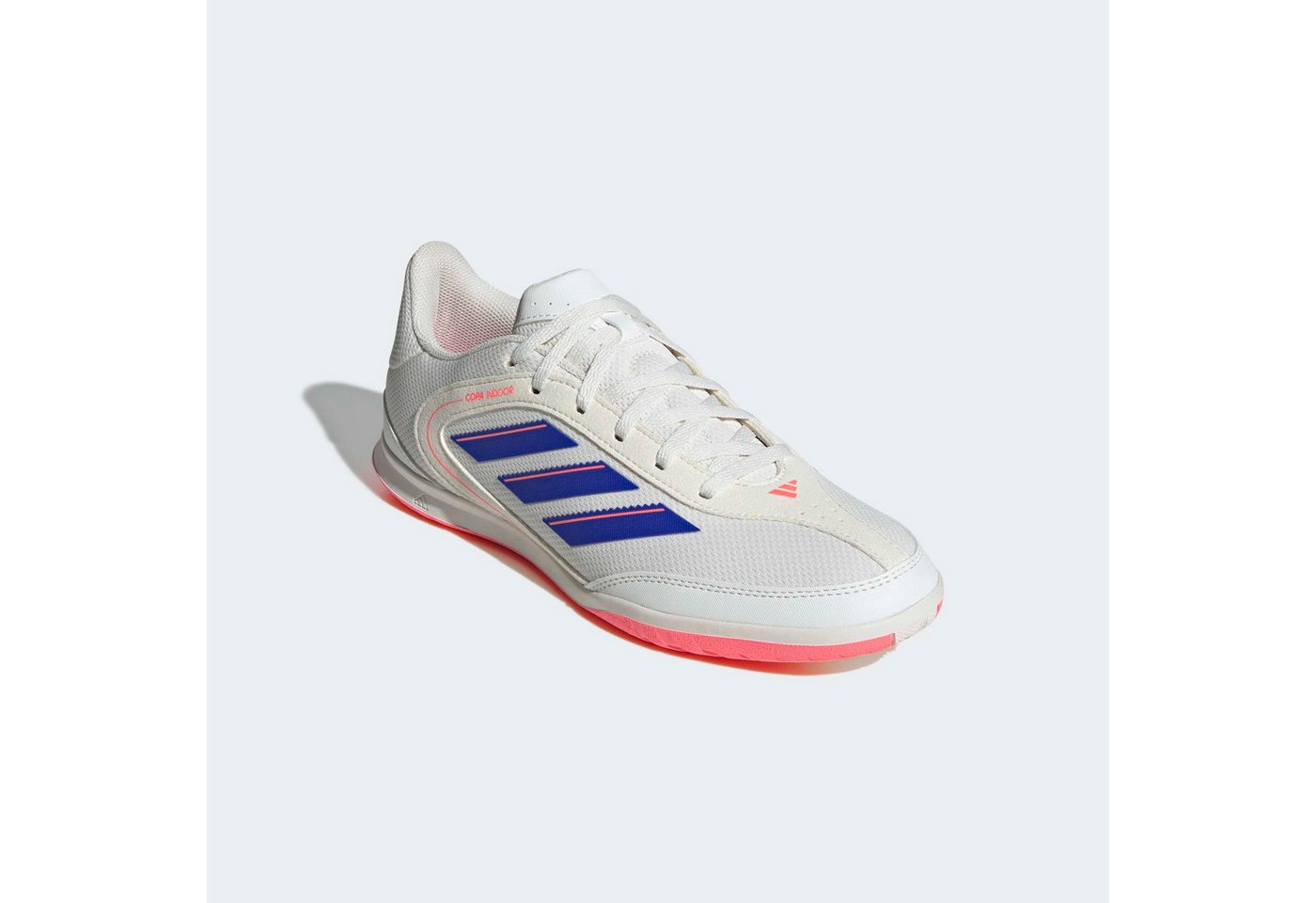 adidas performance COPA COURT CLUB INDOOR Fußballschuh geeignet als Hallenschuhe (weiß/blau/orange)