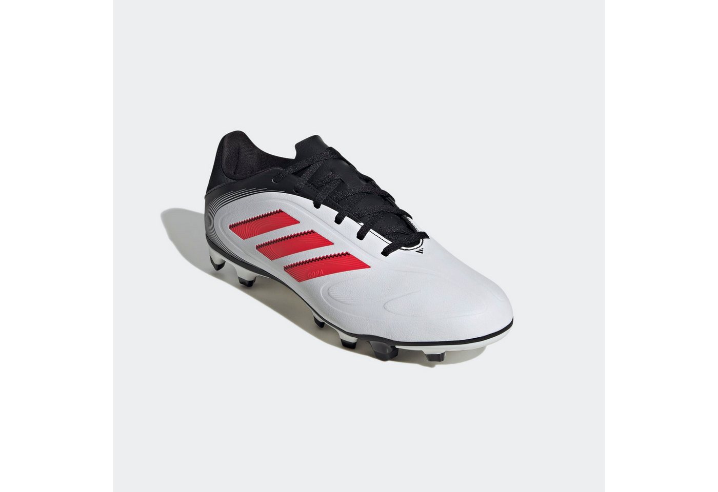 adidas performance COPA PURE 3 CLUB FG/MG Fußballschuh für Rasenplätze (weiß/rot/schwarz)