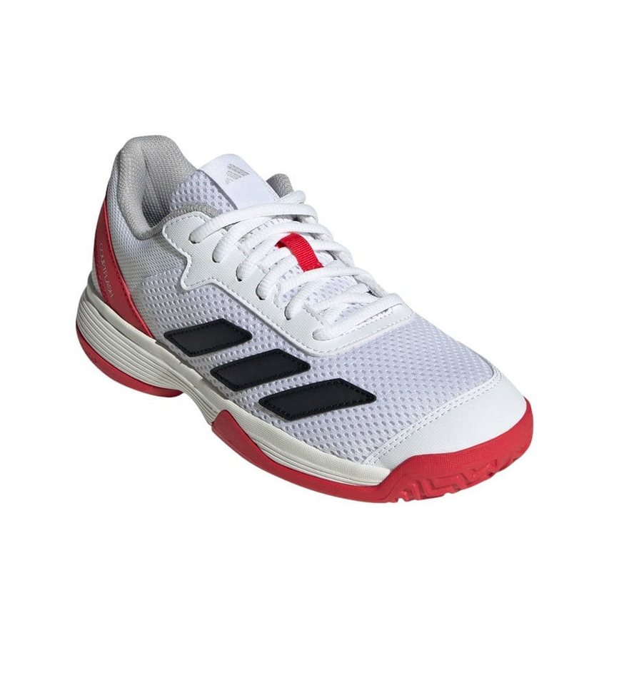 adidas performance Courtflash Allcourt 2025 weiss/rot Jungen Tennisschuh