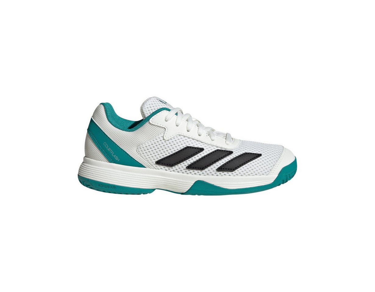 adidas performance Courtflash Allcourt 2025 weiss/tealblau Jungen Tennisschuh