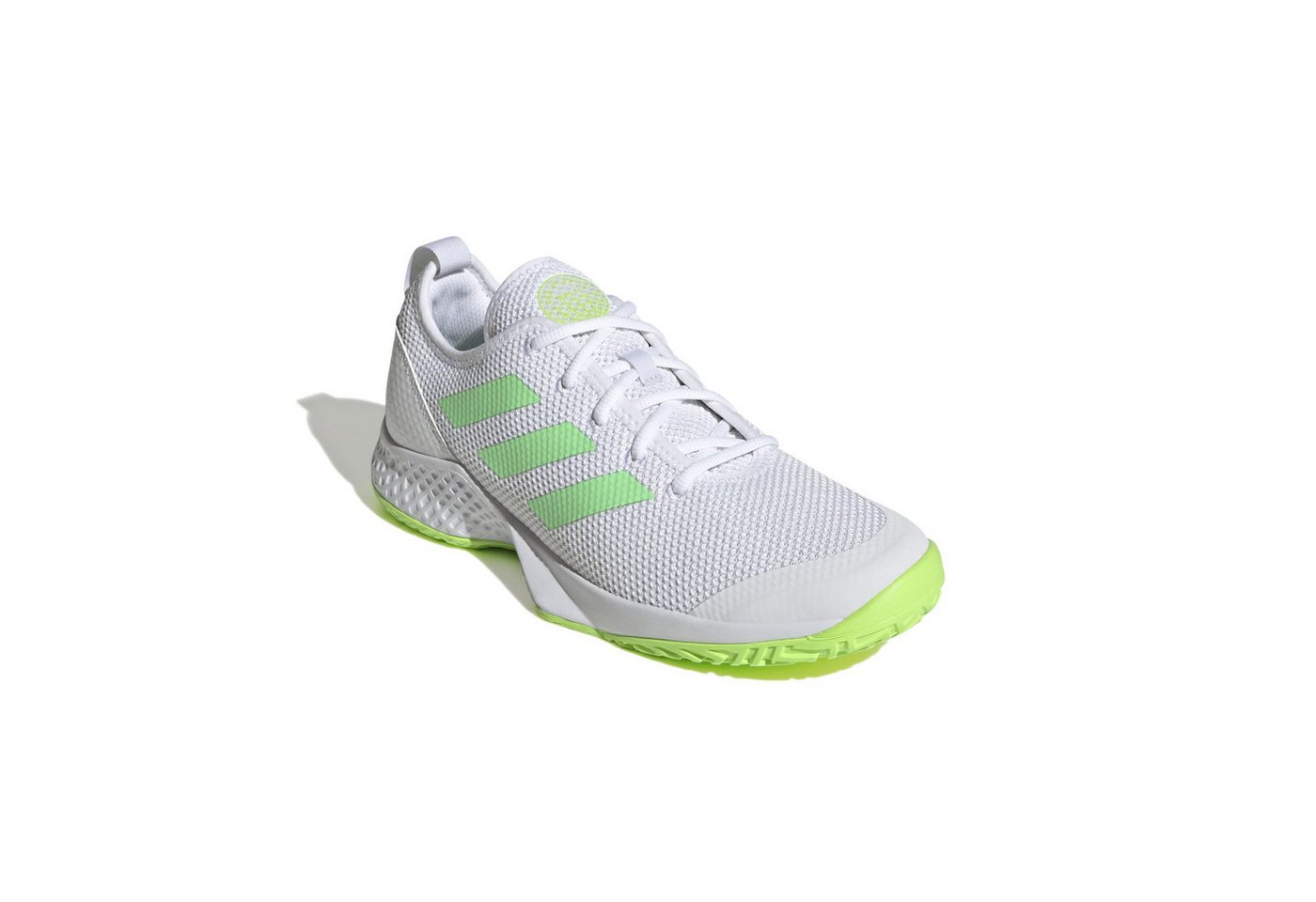 adidas performance CourtFlash Allcourt weiss/limegrün Herren Tennisschuh