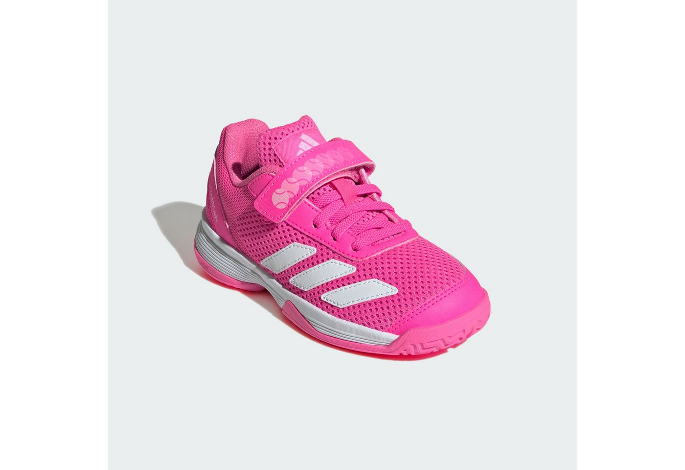 adidas performance COURTFLASH HOOK-AND-LOOP KIDS TENNISSCHUH Tennisschuh (1-tlg) (rosa/weiß)