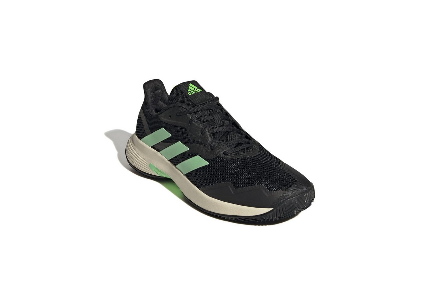 adidas performance CourtJam Control Clay/Sandplatz schwarz/grün Herren Tennisschuh
