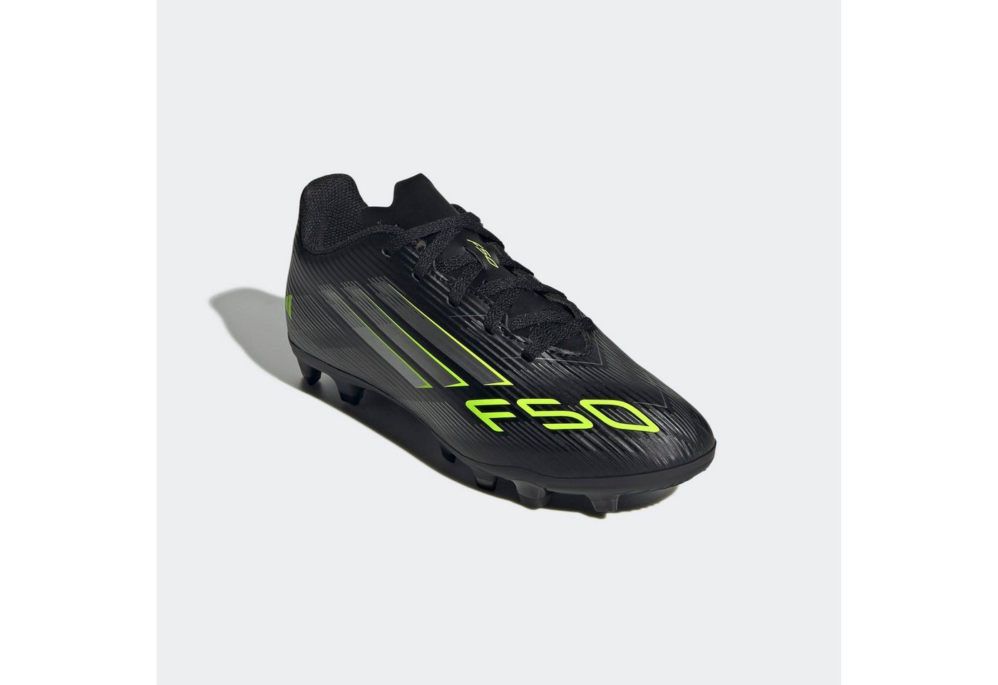 adidas performance F50 CLUB FG/MG KIDS Fußballschuh geeignet für Rasen- und Kunstrasenplätze (schwarz)