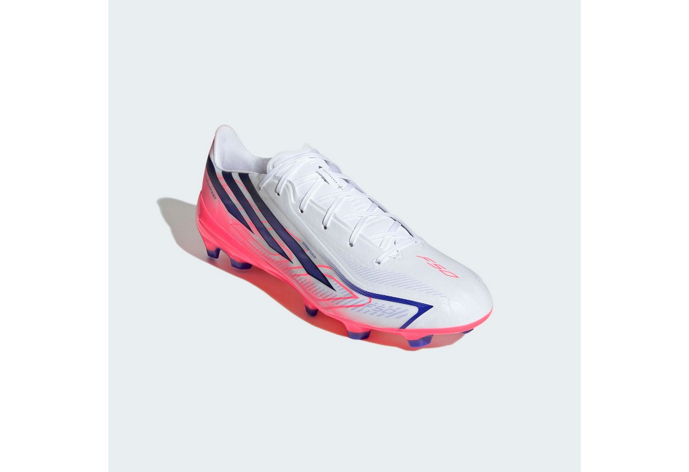 adidas performance F50 HYPERFAST LEAGUE, FESTE BÖDEN Fußballschuh für Rasen und feste Böden, gespielt bei der Weltmeisterschaft 2026 (weiß/lila)