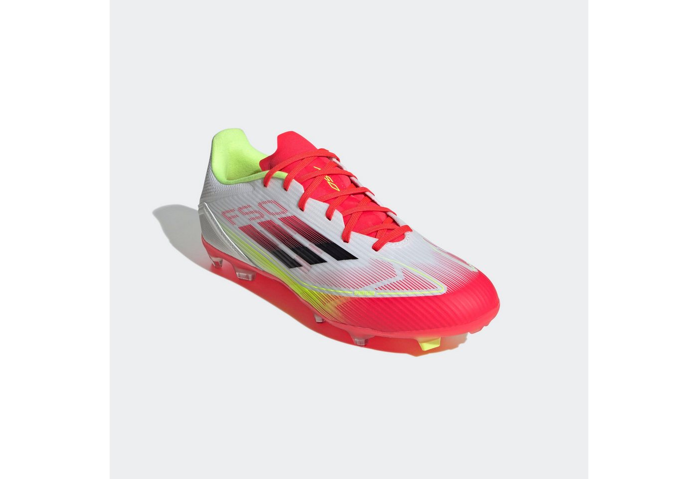 adidas performance F50 LEAGUE FG/MG Fußballschuh für Rasenplätze (weiß/schwarz/gelb)