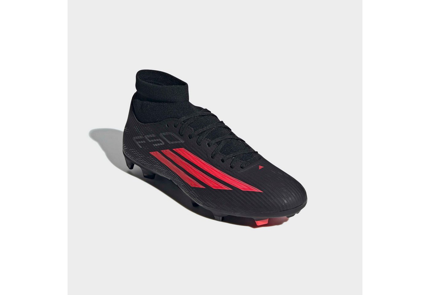 adidas performance F50 LEAGUE MID CUT FIRM GROUND / MULTI GROUND Fußballschuh für viele verschiedene Böden geeignet (schwarz/rot)