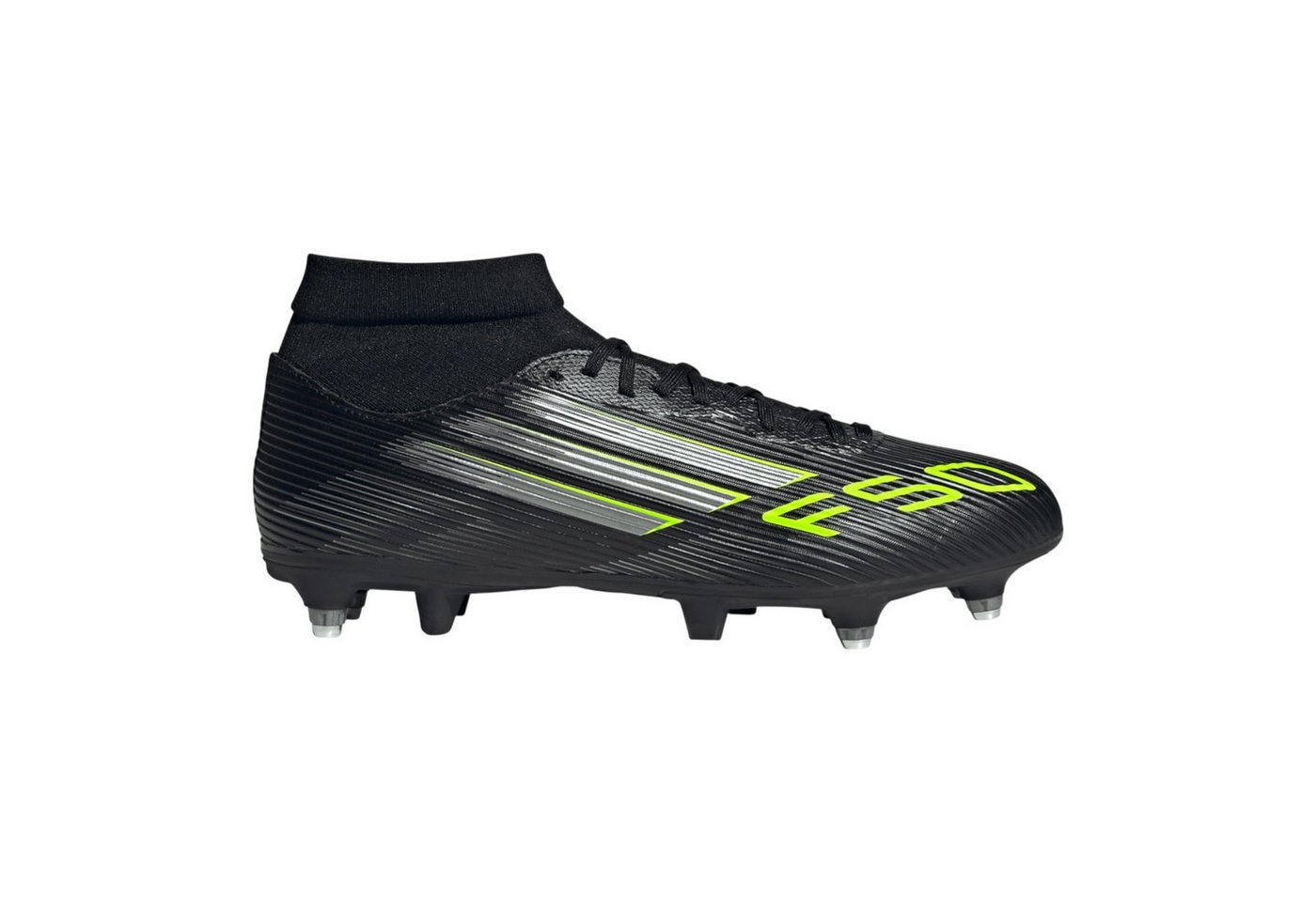 adidas performance F50 League MID SG (für weiche Böden) schwarz/silber/lime Herren Fußballschuh