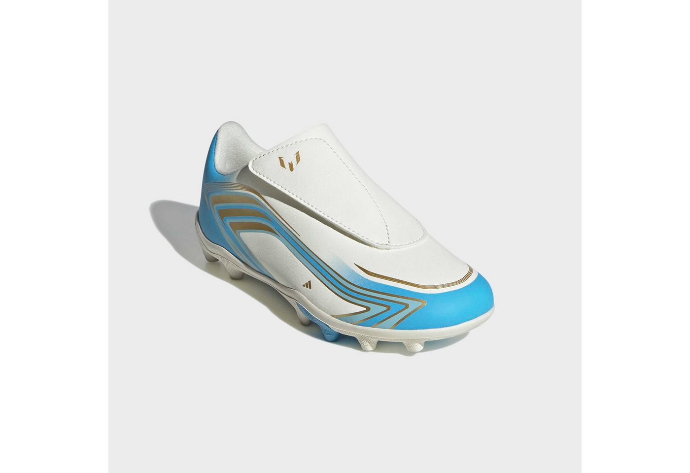 adidas performance F50 MESSI CLUB KIDS, KLETTVERSCHLUSS, FESTE BÖDEN/GEMISCHTE BÖDEN Fußballschuh für viele verschiedene Böden geeignet, für Jugendliche & Kinder