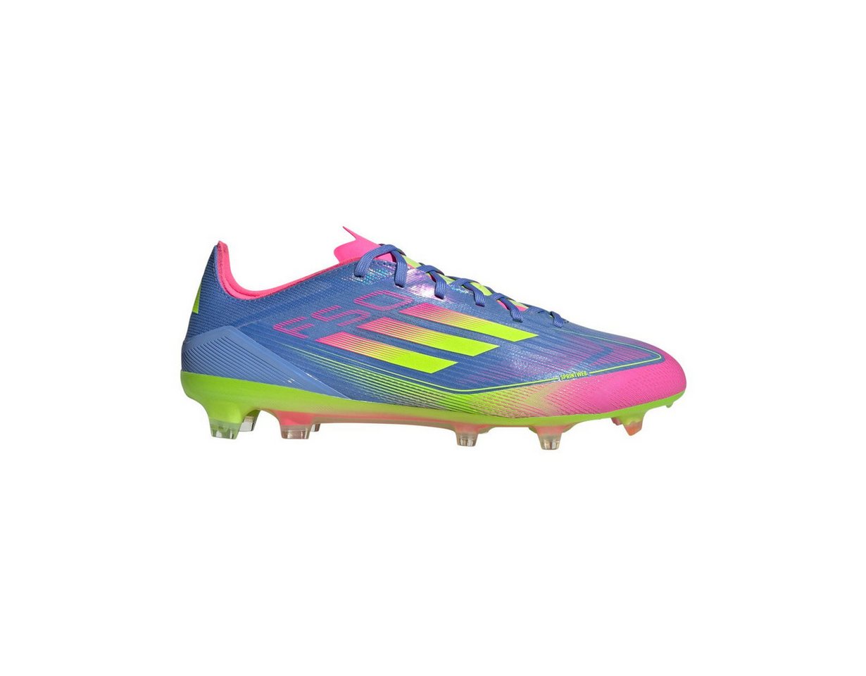 adidas performance F50 Pro FG (für feste Böden) 2025 blau/lucidpink/lime Herren Fußballschuh