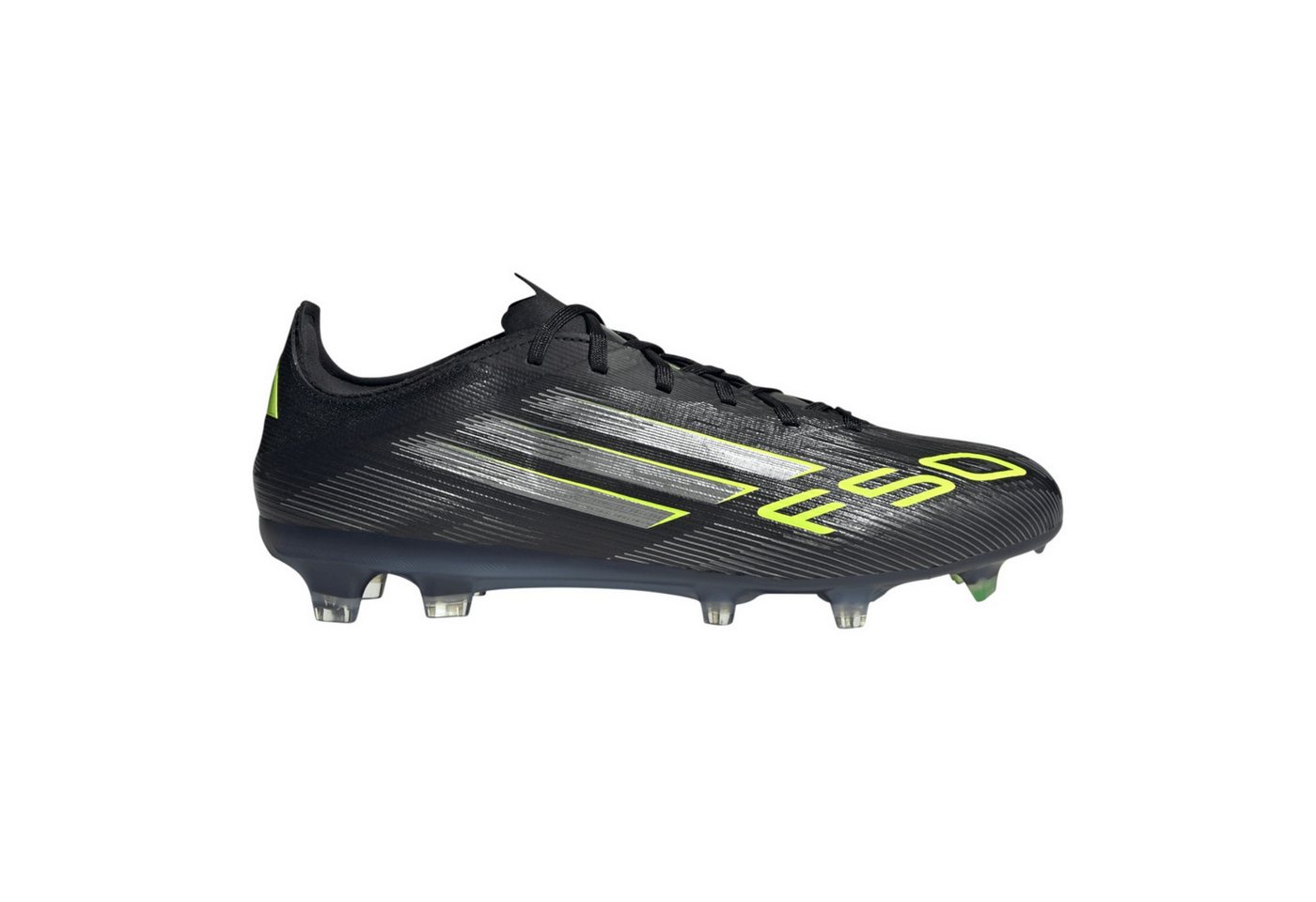 adidas performance F50 Pro FG (für feste Böden) 2025 schwarz/silber/lime Herren Fußballschuh