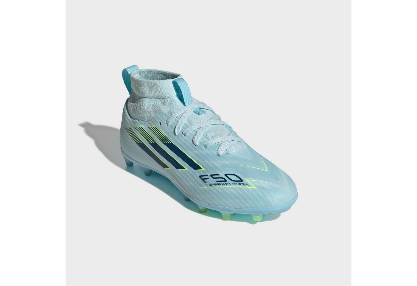 adidas performance F50 SPARKFUSION LEAGUE MID-CUT FESTE BÖDEN/KUNSTRASEN NEUERER GENERATI Fußballschuh für Rasen und Kunstrasenplätze geeignet, für Kinder & Jugendliche