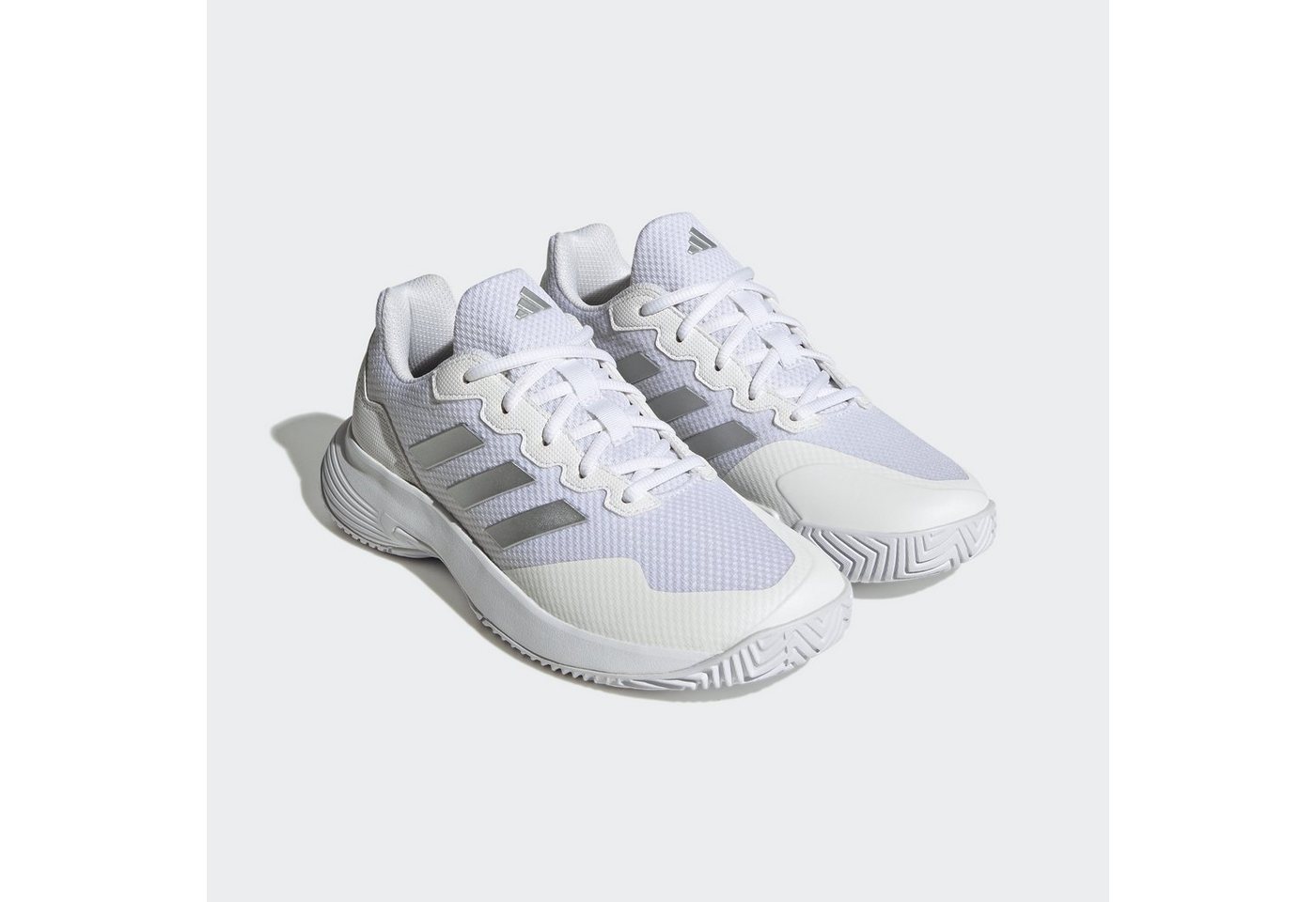 adidas performance GAMECOURT 2.0 Tennisschuh geeignet für Hartplatz und Sandplatz (weiß/silber)