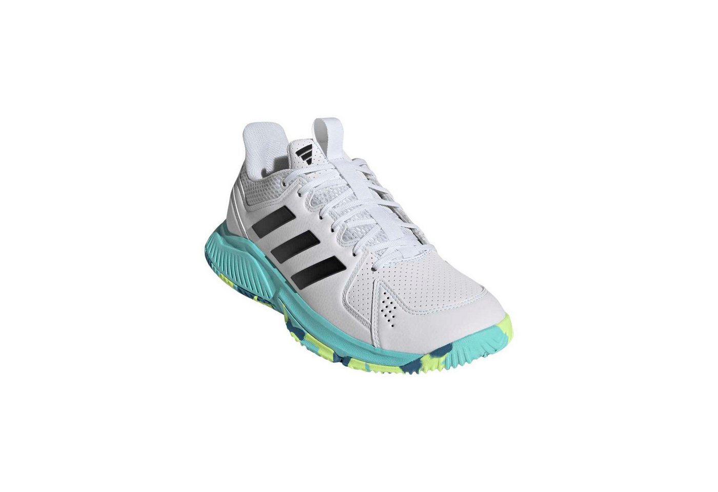 adidas performance Hallen-Indoorschuhe Court Flight weiss/blau/schwarz Damen Squashschuh