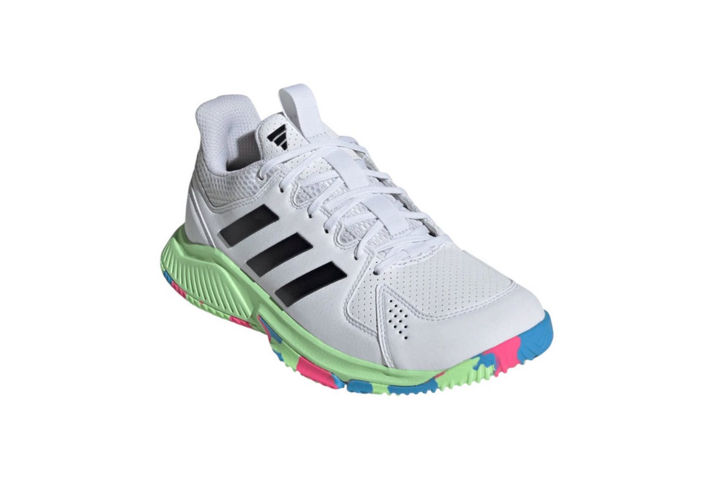 adidas performance Hallen-Indoorschuhe Court Flight weiss/bunt Damen Squashschuh
