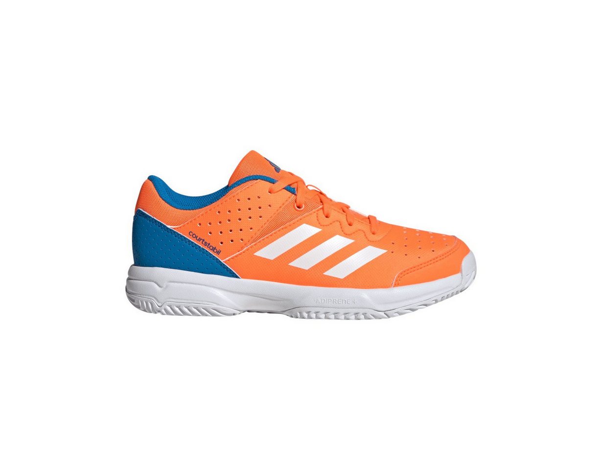 adidas performance Hallen-Indoorschuhe Court Stabil 2025 orange/blau Kinder Squashschuh